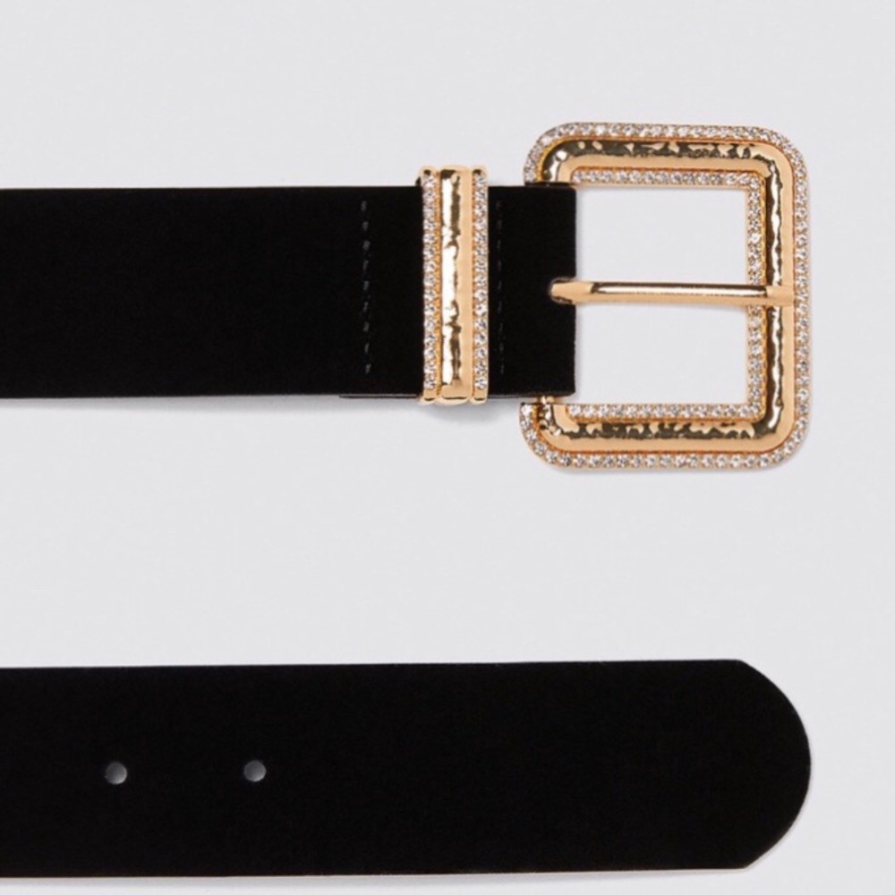 Velvet/Rhinestone Zara Belt